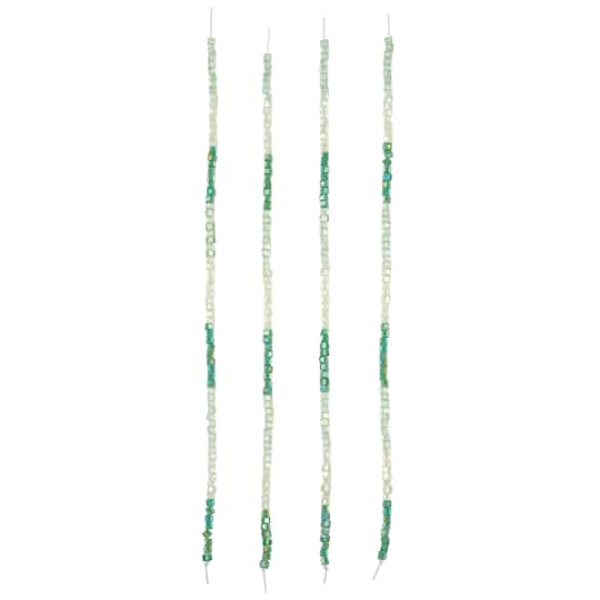 12 Pack: Green Ombre Faceted Glass Cube Beads, 2mm by Bead Landing™